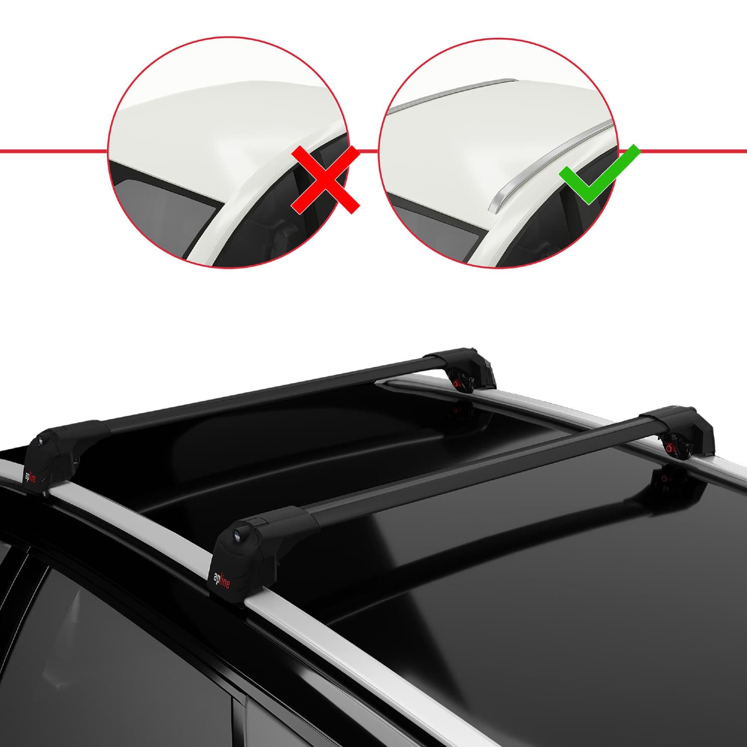 Compatible avec BYD Atto 2 2025-2026 ACE-2 Barres de Toit Railing Porte-Bagages de Voiture Noir Aluminium 2 Barres