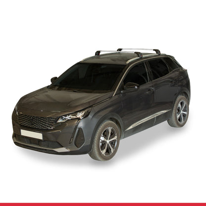 Compatible with Peugeot 3008 II (P84) Pre-Facelift 2017-2020 ACE-2 Car Roof Rack Cross Bar Grey Aluminium 2 Bars