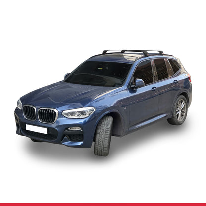 Compatibile con BMW X3 (G01) 2018-2024 ACE-2 Barre portatutto per auto Portapacchi in alluminio nero 2 barre