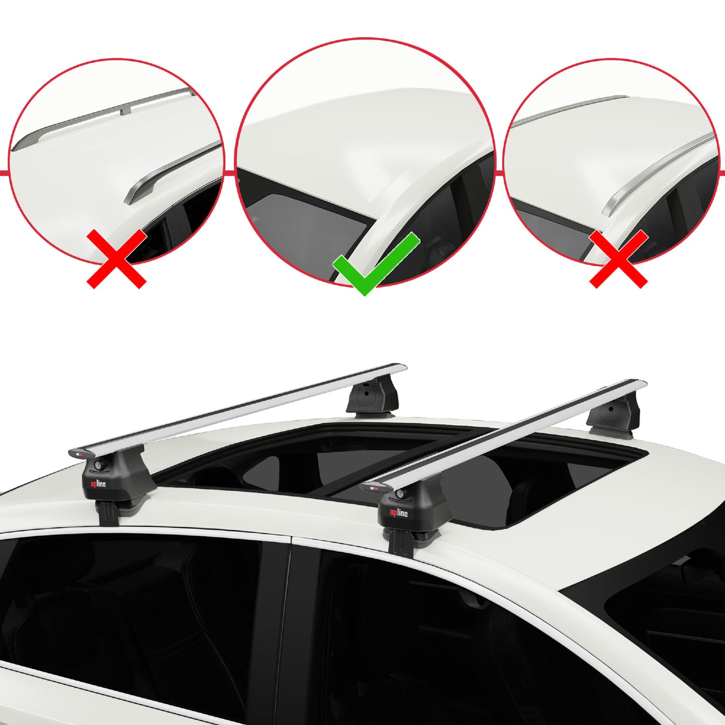 Compatible avec Renault Arkana 2020-2025 ACE-4 Barres de Toit Railing Porte-Bagages de Voiture Gris Aluminium 2 Barres