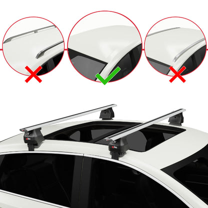 Compatible avec Opel Zafira Tourer C 2011-2019 ACE-4 Barres de Toit Railing Porte-Bagages de Voiture Gris Aluminium 2 Barres