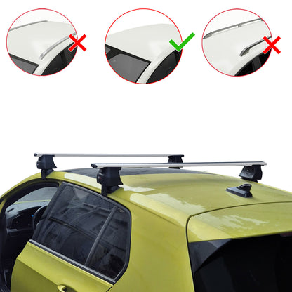 Compatible avec Volkswagen Golf 8 (CD1) 2020-2025 ACE-4 Barres de Toit Railing Porte-Bagages de Voiture Gris Aluminium 2 Barres