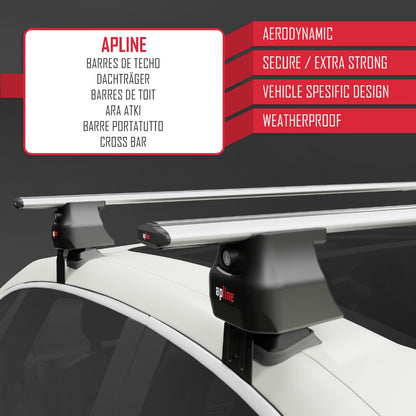 Compatible avec Land Rover Discovery Sport (L550) Post-Facelift 2019-2025 ACE-4 Barres de Toit Railing Porte-Bagages de Voiture Gris Aluminium 2 Barres