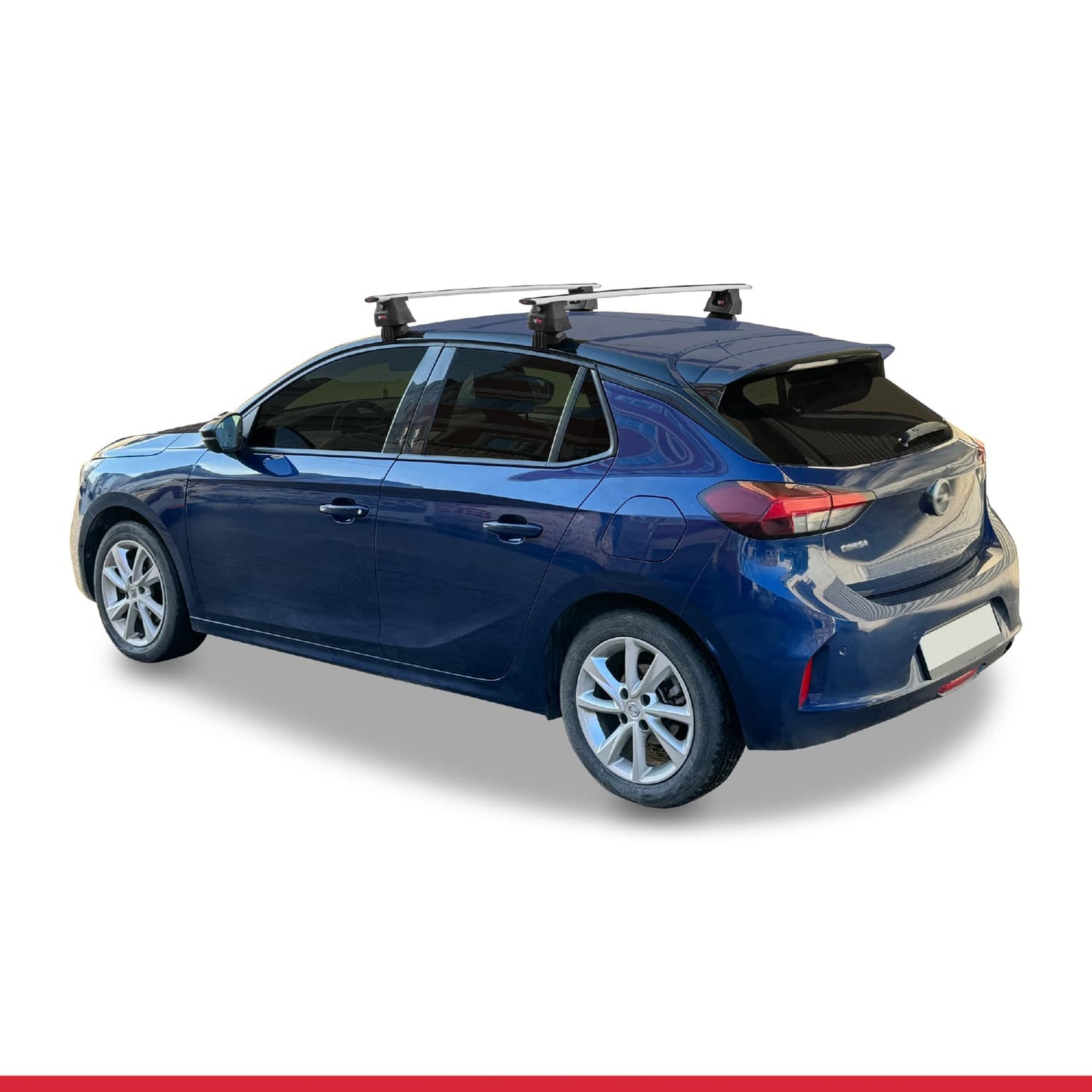 Compatible avec Opel/Vauxhall Corsa F 2019-2025 ACE-4 Barres de Toit Railing Porte-Bagages de Voiture Gris Aluminium 2 Barres