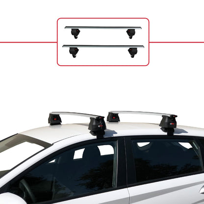 Compatible with Hyundai i20 III (BC3) 2020-2025 ACE-4 Car Roof Rack Cross Bar Grey Aluminium 2 Bars