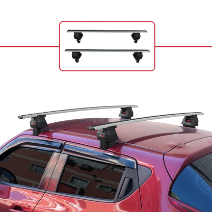 Compatible avec Nissan Juke (F15) 2010-2019 ACE-4 Barres de Toit Railing Porte-Bagages de Voiture Gris Aluminium 2 Barres