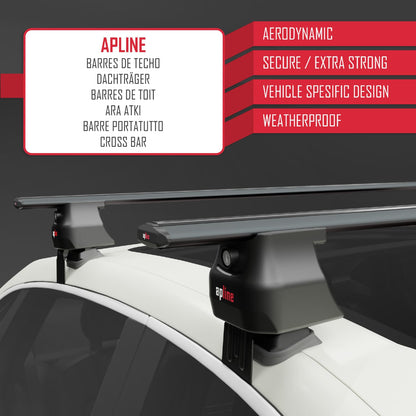 Compatible avec Peugeot 3008 II (P84) Post-Facelift 2021-2023 ACE-4 Barres de Toit Railing Porte-Bagages de Voiture Noir Aluminium 2 Barres