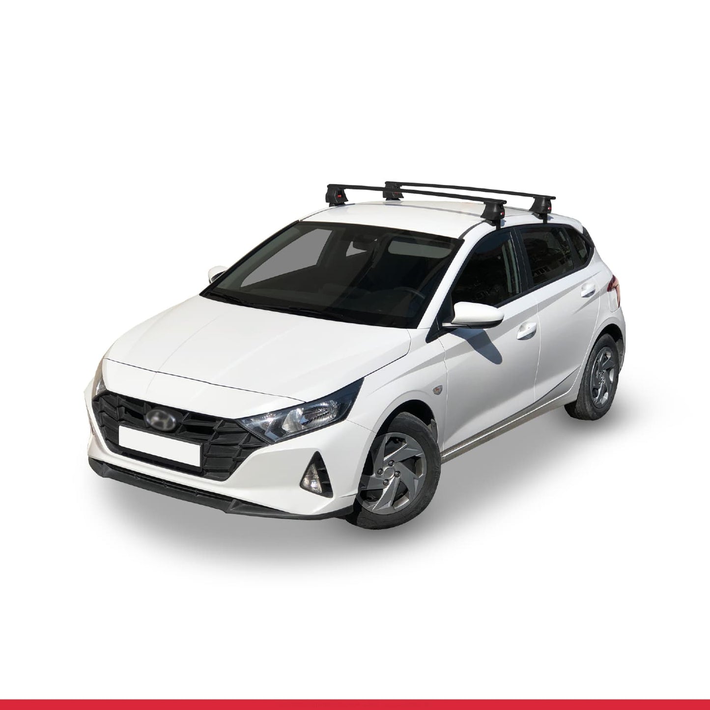 Compatible with Hyundai i20 III (BC3) 2020-2025 ACE-4 Car Roof Rack Cross Bar Black Aluminium 2 Bars