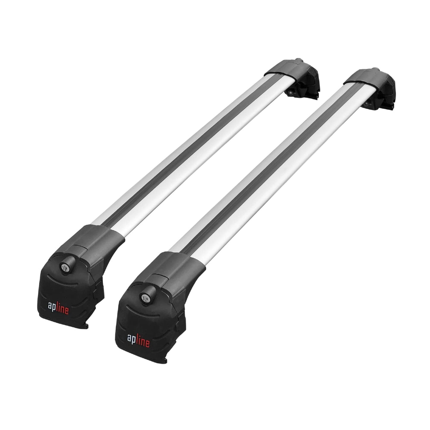 Compatible avec Audi Q8 (F1) 2018-2026 ACE-2 modèle Barres de Toit Railing Porte-Bagages de Voiture Gris Aluminium Barres