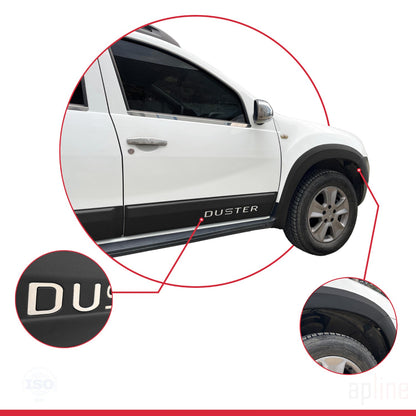 Compatible with Dacia Duster (HS) 2010-2017 Fender Wheel arch Protector Mudguard and Bodyguard Side Protection Vehicle Body Protection Kit BLACK
