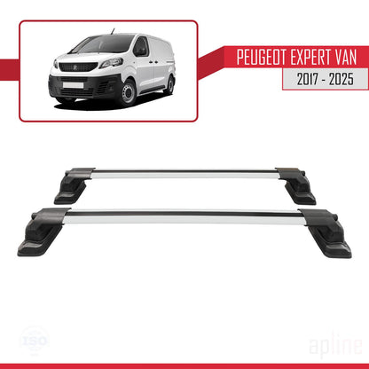 Compatible avec Peugeot Expert VAN 2017-2025 ACE-3 Barres de Toit Railing Porte-Bagages de Voiture Gris Aluminium 2 Barres