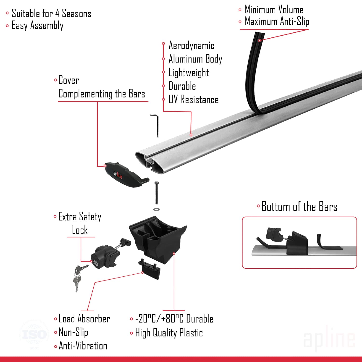 Compatible avec LEAPMOTOR C10 2024-2025 HOOK Model Barres de Toit Railing Porte-Bagages de Voiture Gris Aluminium 2 Barres