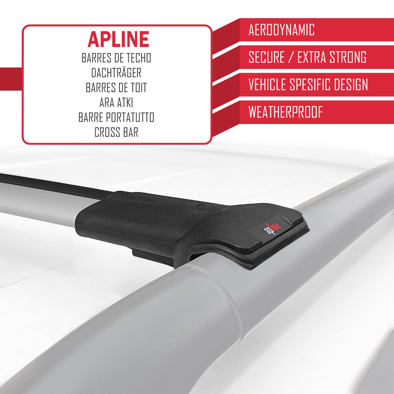 Compatible avec VW Passat B5 Variant 1996-2005 FLY Model Barres de Toit Railing Porte-Bagages de Voiture Gris Aluminium 2 Barres