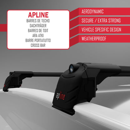 Compatible avec Hyundai Santa Cruz (NX4A OB) 2022-2025 ACE-2 Barres de Toit Railing Porte-Bagages de Voiture Noir Aluminium 2 Barres