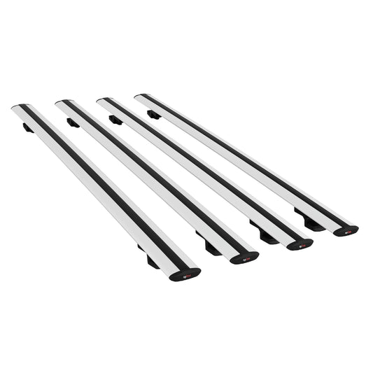 Compatible avec Chevrolet Suburban  2007-2014 BASIC Model Barres de Toit Railing Porte-Bagages de Voiture Gris Aluminium 4 Barres