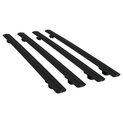Compatible avec Citroen Berlingo (M59) 2003-2008 BASIC Model Barres de Toit Railing Porte-Bagages de Voiture Noir Aluminium 4 Barres