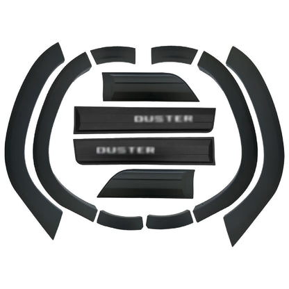 Compatible with Dacia Duster 2018-2024 Fender Wheel arch Protector Mudguard and Bodyguard Side Protection Vehicle Body Protection Kit BLACK