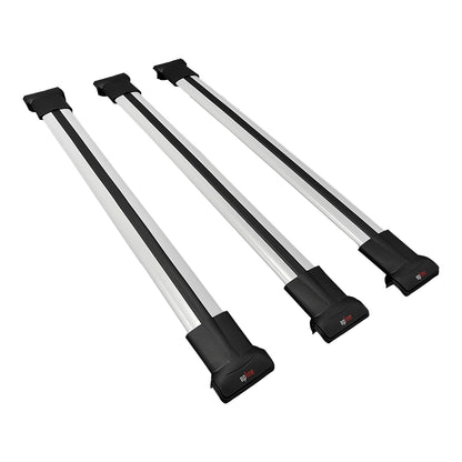 Compatible avec Kia Sportage 1997-2002 FLY Model Barres de Toit Railing Porte-Bagages de Voiture Gris Aluminium 3 Barres