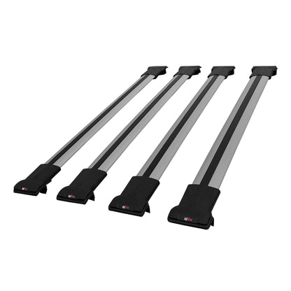 Compatible avec Mercedes Viano 2 (W639) Post-Facelift 2010-2014 FLY Model Barres de Toit Railing Porte-Bagages de Voiture Gris Aluminium 4 Barres