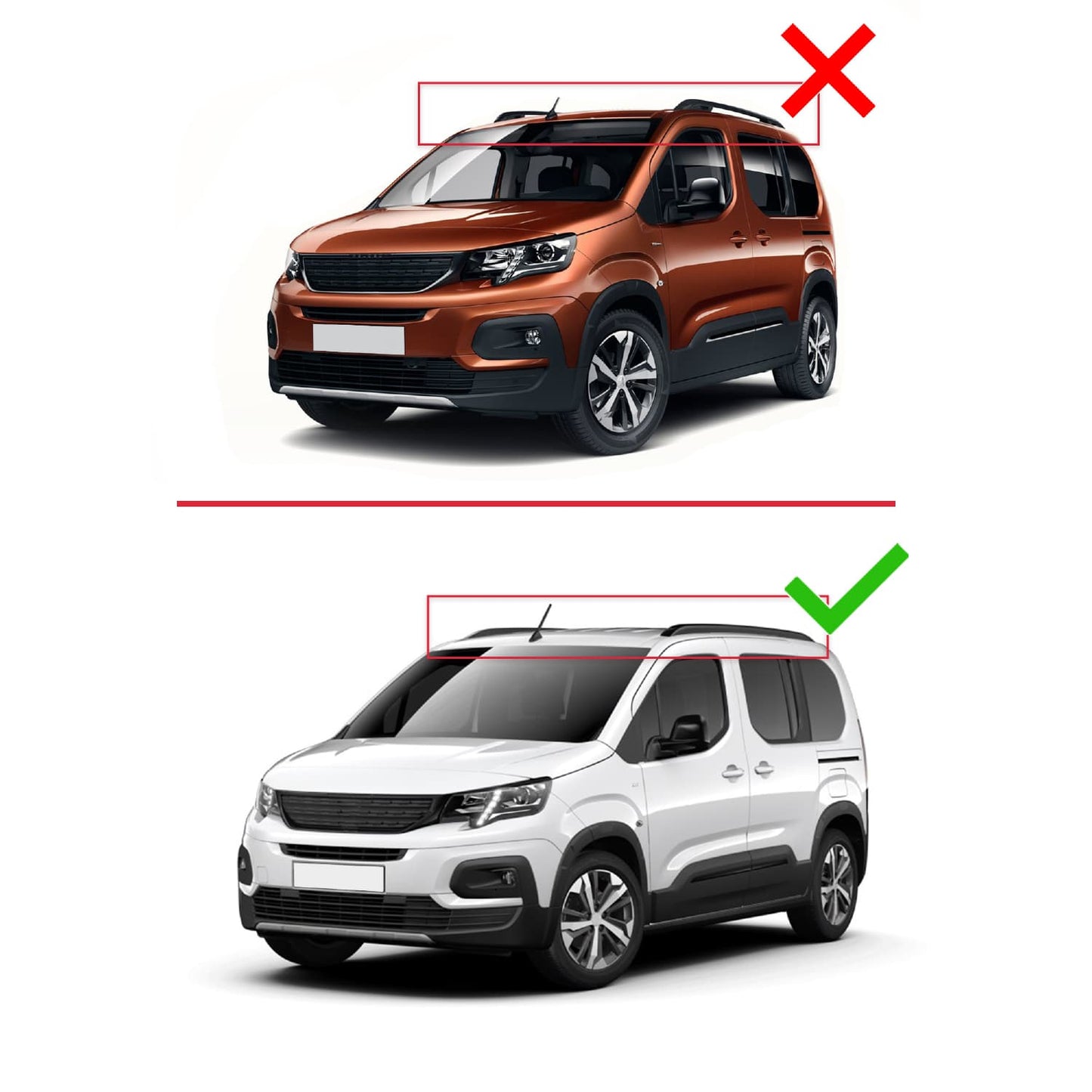 Compatible avec Peugeot Rifter 2023-2026 ACE-2 modèle Barres de Toit Railing Porte-Bagages de Voiture Gris Aluminium Barres