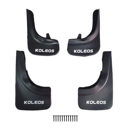 Compatible avec Renault Koleos 2007-2024 Jeu de Bavettes Garde-boue Avant et Arrière de Voiture 4 Pcs Noir