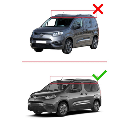 Compatible avec Toyota Proace City Verso 2023-2026 ACE-2 modèle Barres de Toit Railing Porte-Bagages de Voiture Noir Aluminium Barres