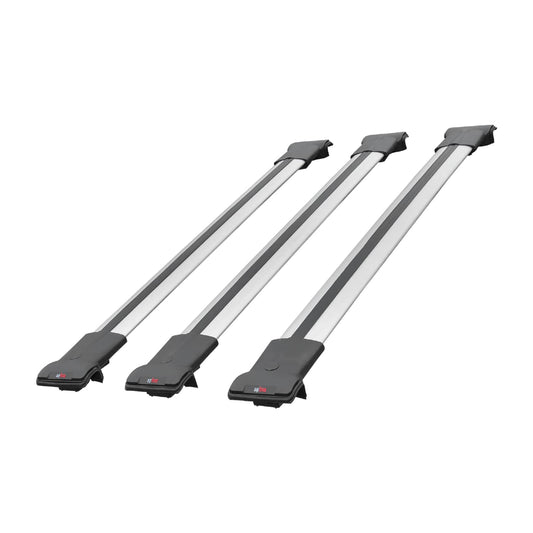 Compatible avec Toyota RAV4 III (XA30) 2006-2012 FLY Model Barres de Toit Railing Porte-Bagages de Voiture Gris Aluminium 3 Barres