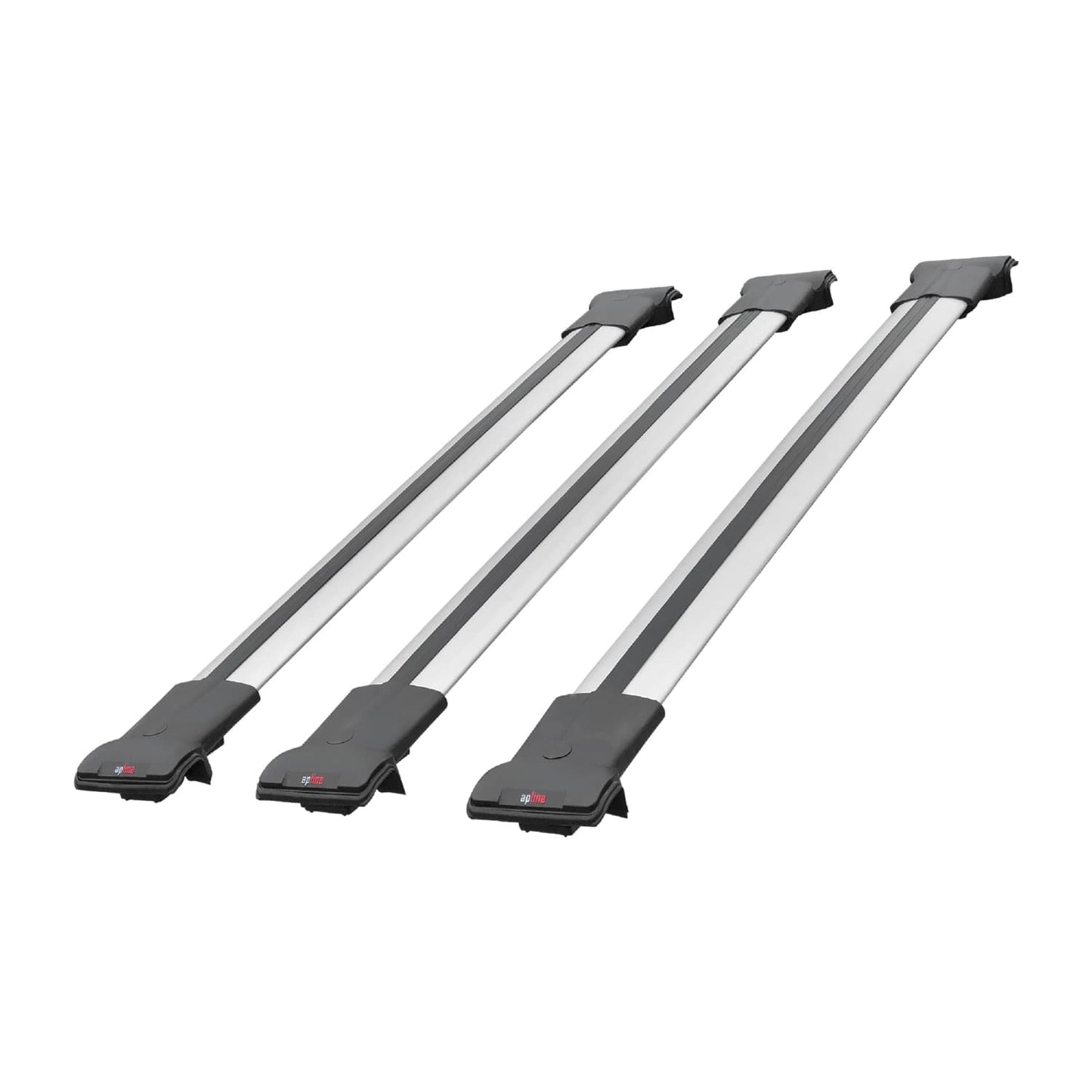 Compatible avec Volvo V70 III 2008-2016 FLY Model Barres de Toit Railing Porte-Bagages de Voiture Gris Aluminium 3 Barres