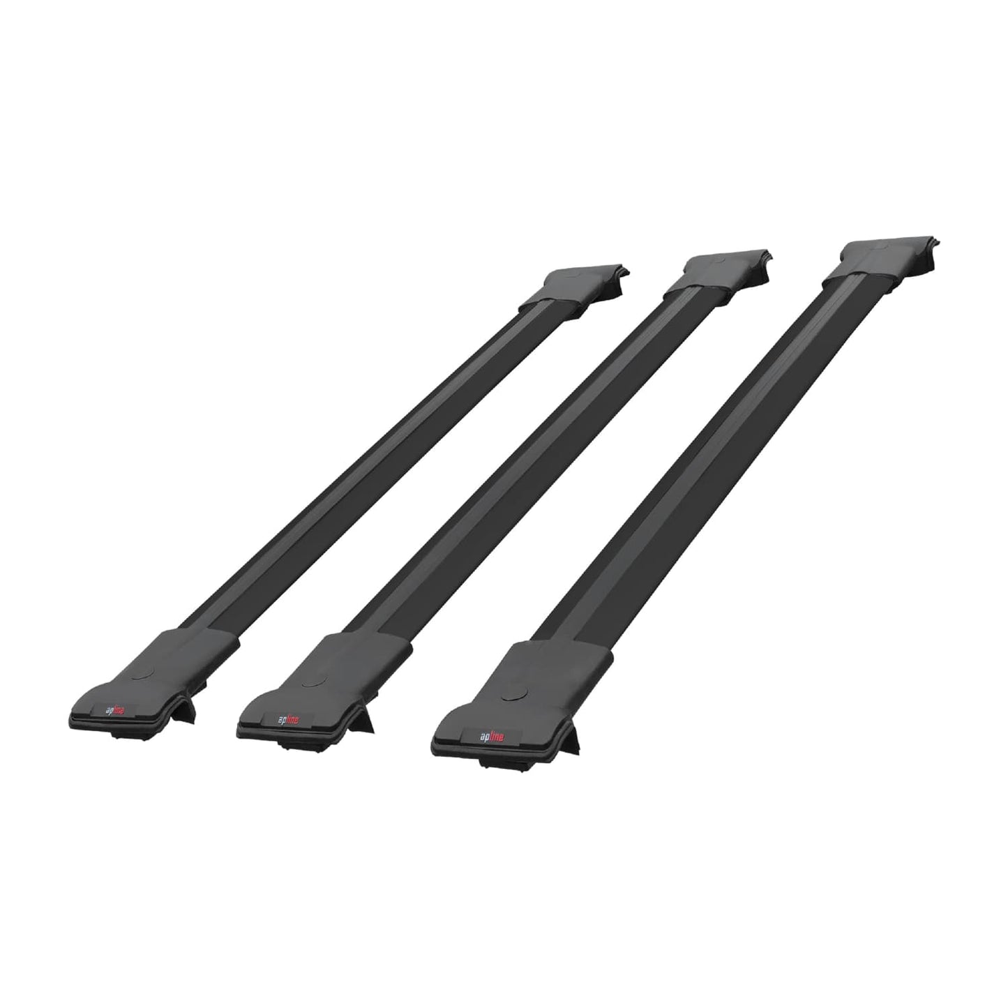 Compatible with Isuzu D-Max 2 (RT85) Post-Facelift 2016-2019 FLY Model Car Roof Rack Cross Bar Black Aluminium 3 Bars