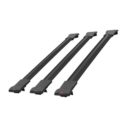 Compatible avec Ssangyong Rodius 2005-2012 FLY Model Barres de Toit Railing Porte-Bagages de Voiture Noir Aluminium 3 Barres